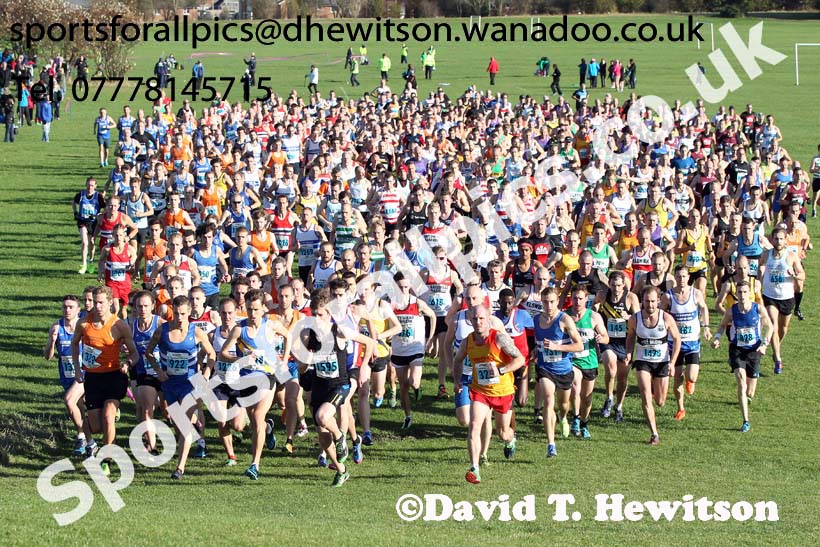 Start of the senior mens Sherman Cup, Temple Park, South Shields. Photo: David T. Hewitson/Sports for All Pics